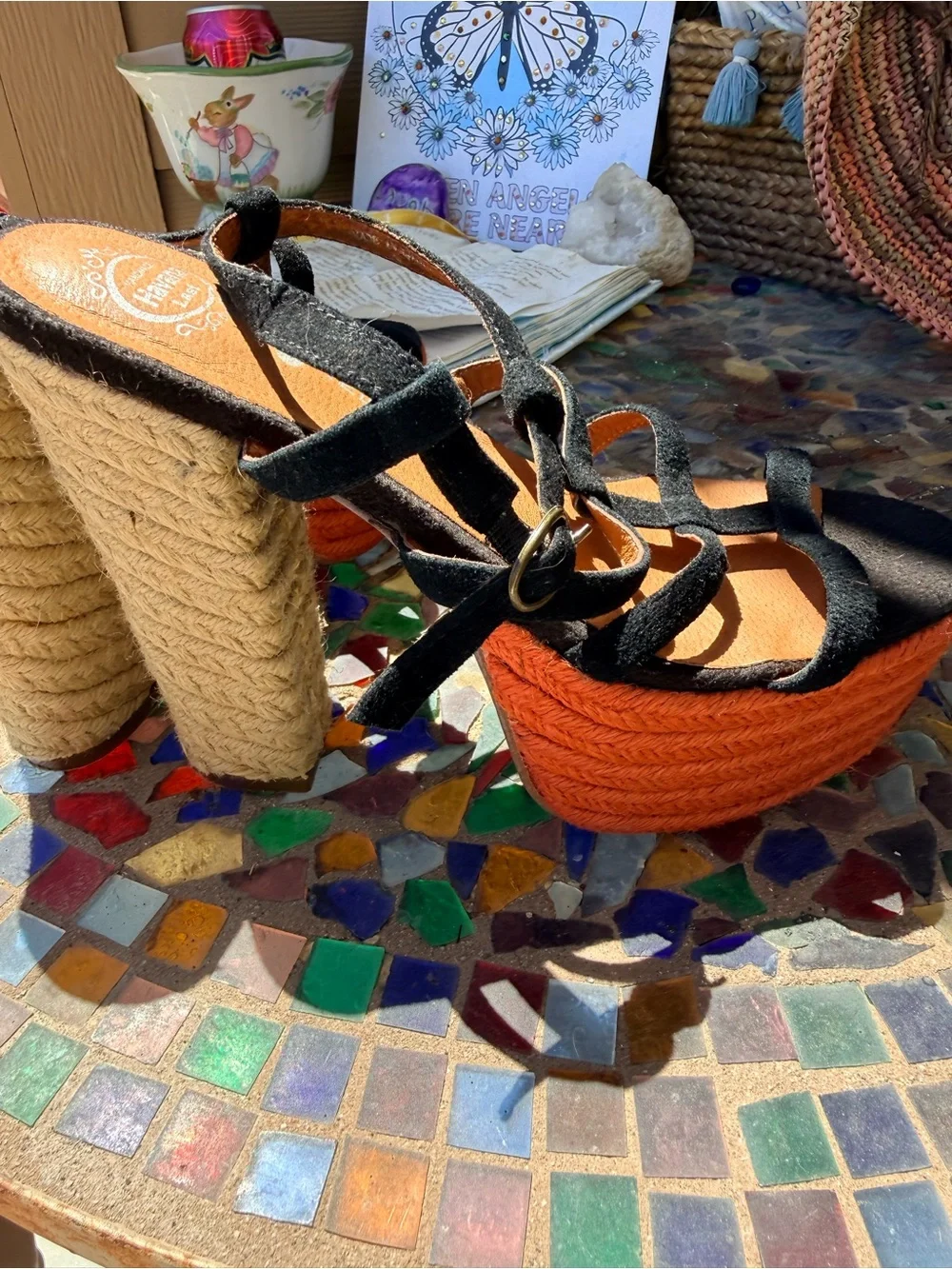 New JCambells collabs  Suede ropes SEXY Strappy Platforms  Espadrille 7